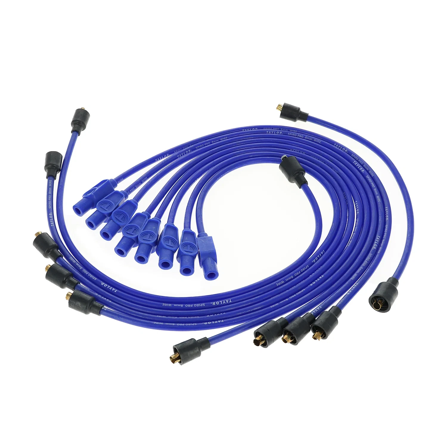 Spark Plug Wire Set Universal 8mm Silicone Spiro Pro 350 ohm_ft Blue 74671